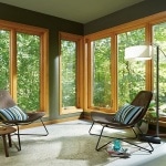 casement windows in a living area
