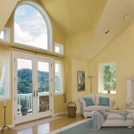 specialty windows in a living room