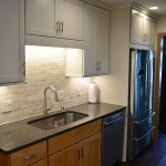 kitchen with sink and fridge