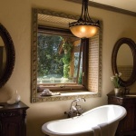 bathroom with awning window