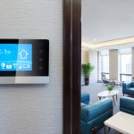 a home with a smart thermostat